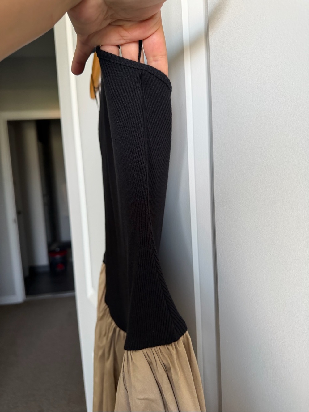 Maeve Halter Basque-Waist Twofer Midi Dress - Picture 9 of 10